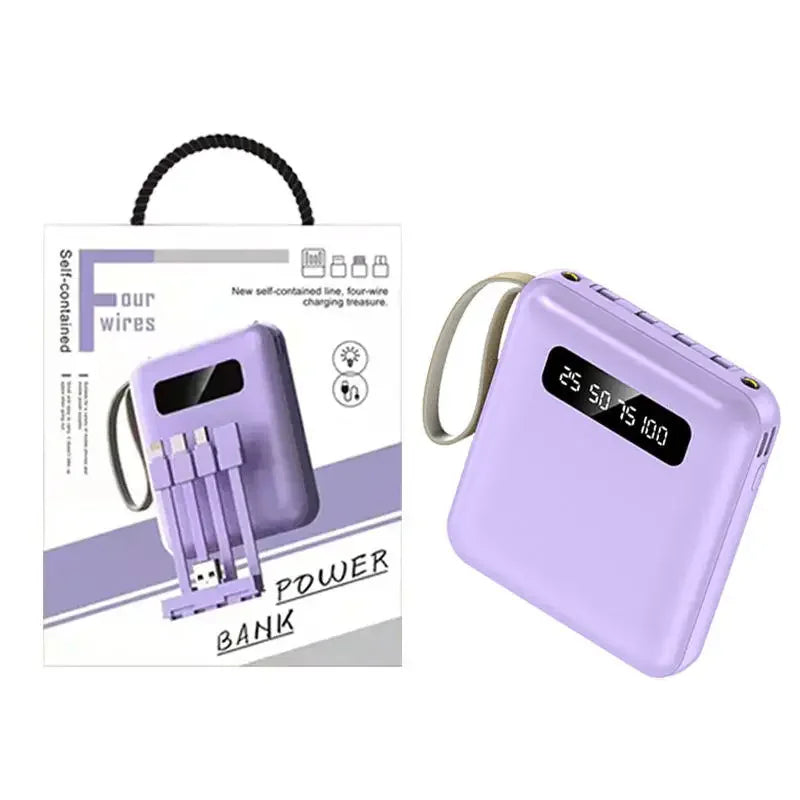 Cargador Portátil 20.000 mAh 🔋 4 Cables Integrados 🌟